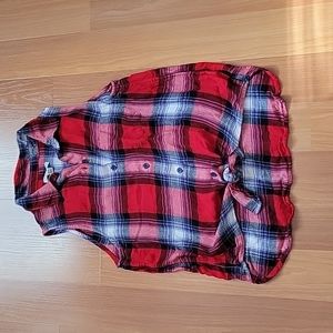 Sleeveless Plaid Flannel